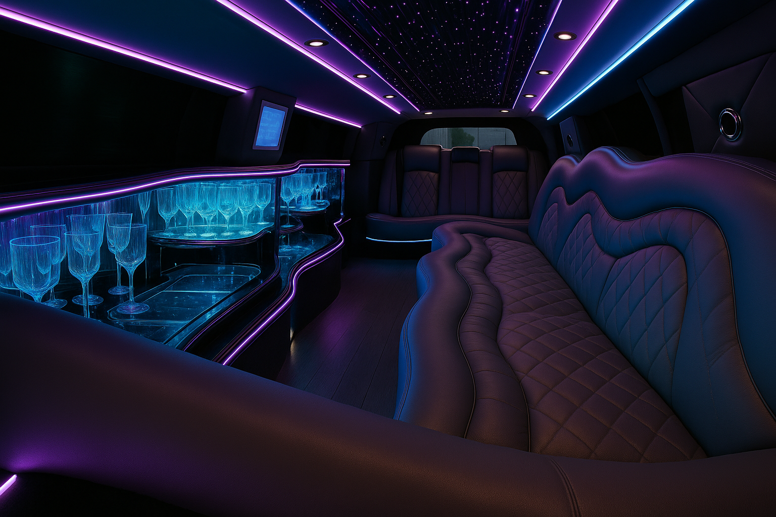 10 Passenger Limo Interior