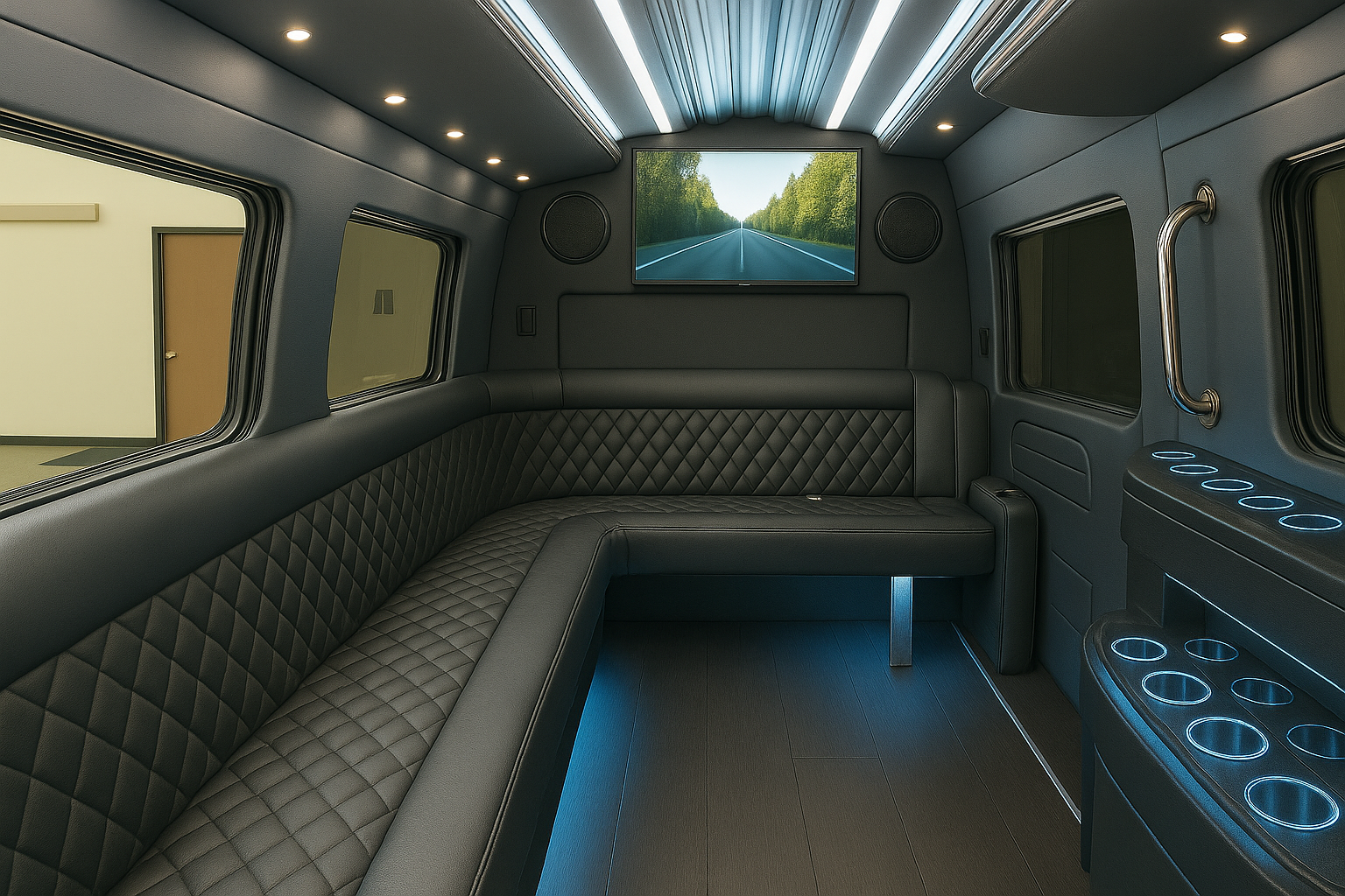 12 Passenger Limo Sprinter Interior