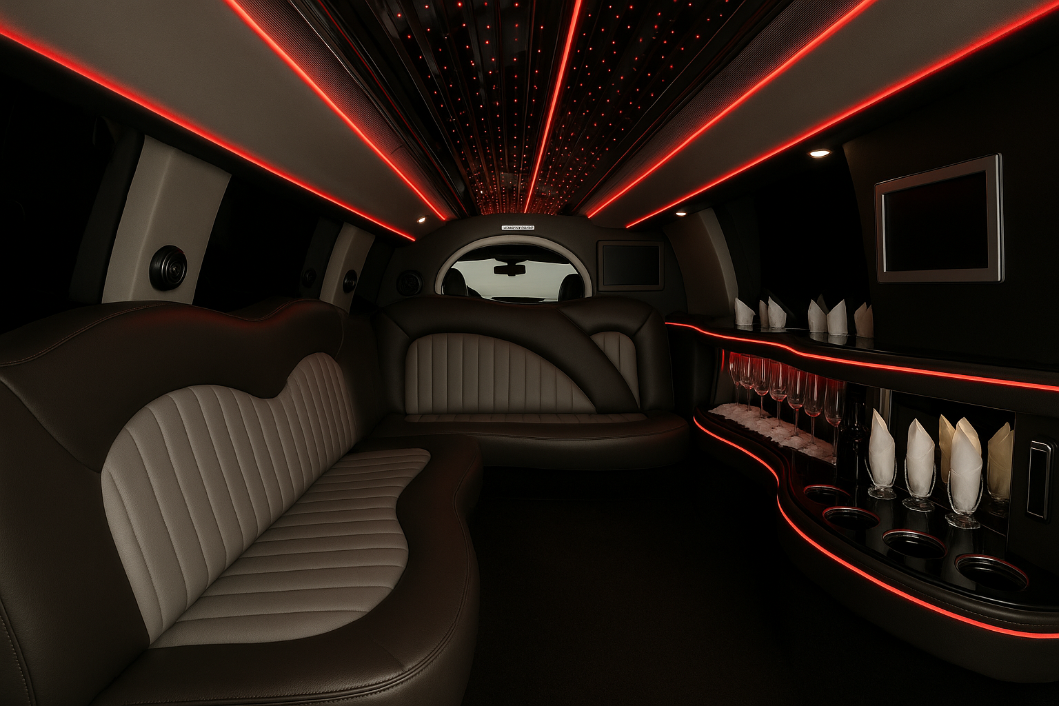14 Passenger Limo Interior