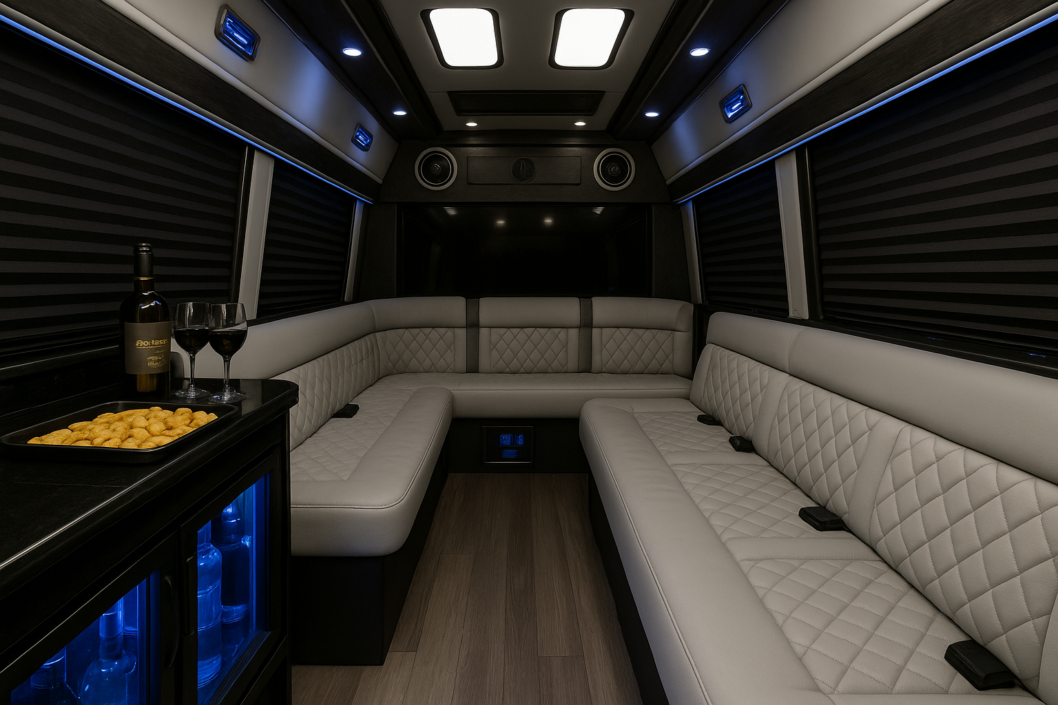 14 Passenger Limo Sprinter Interior