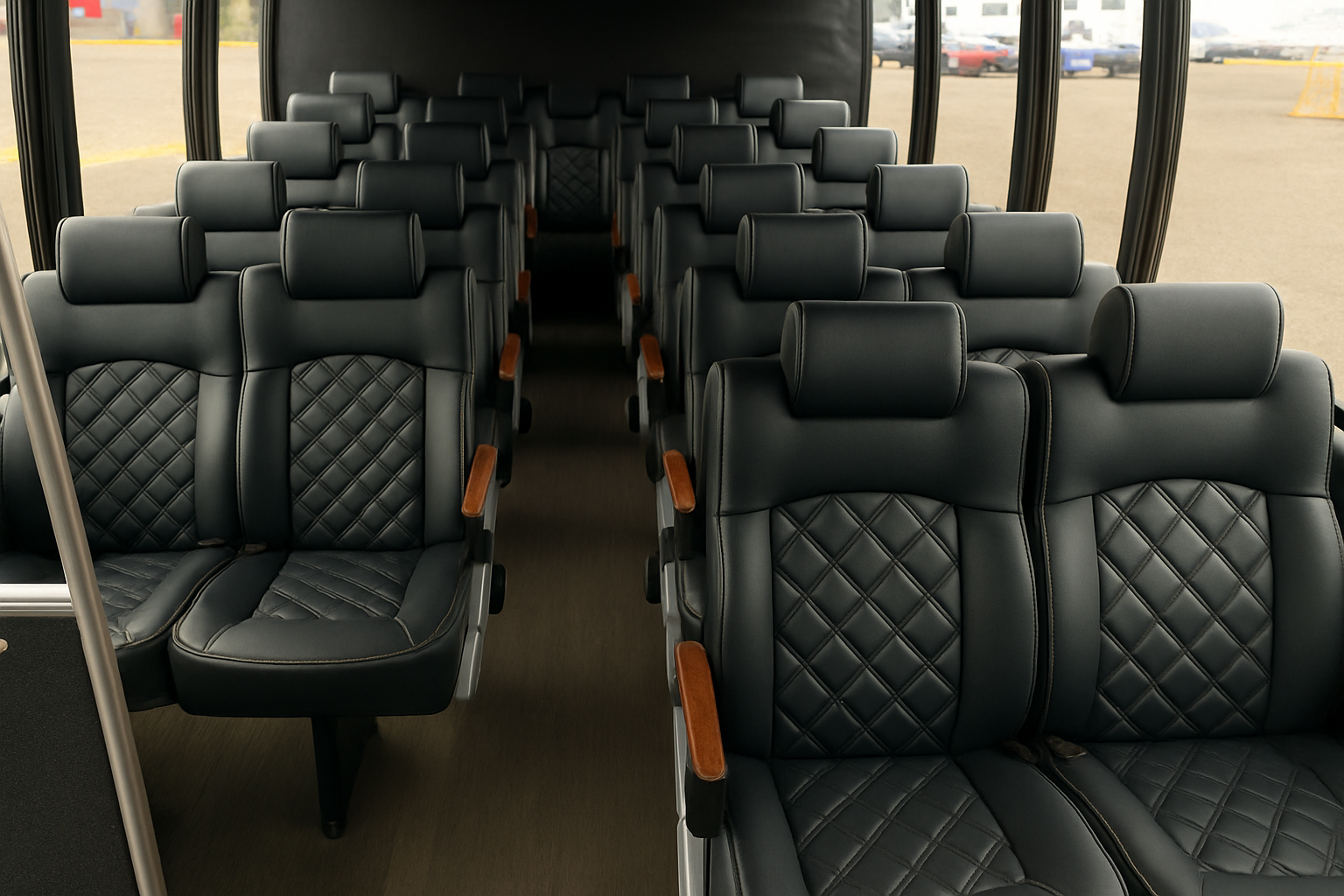 16 Passenger Coach Bus Interior