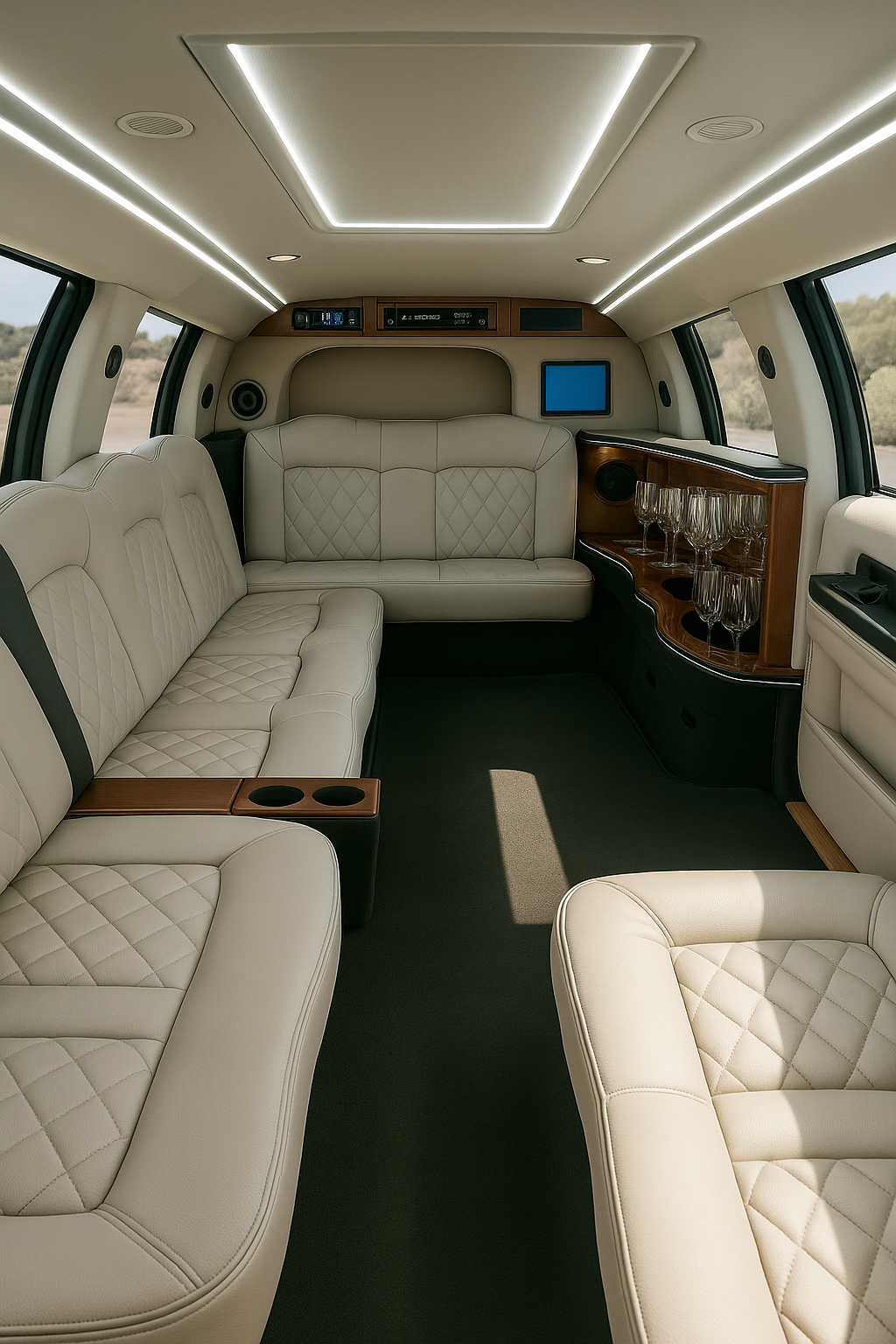 16 Passenger Hummer Limo Interior