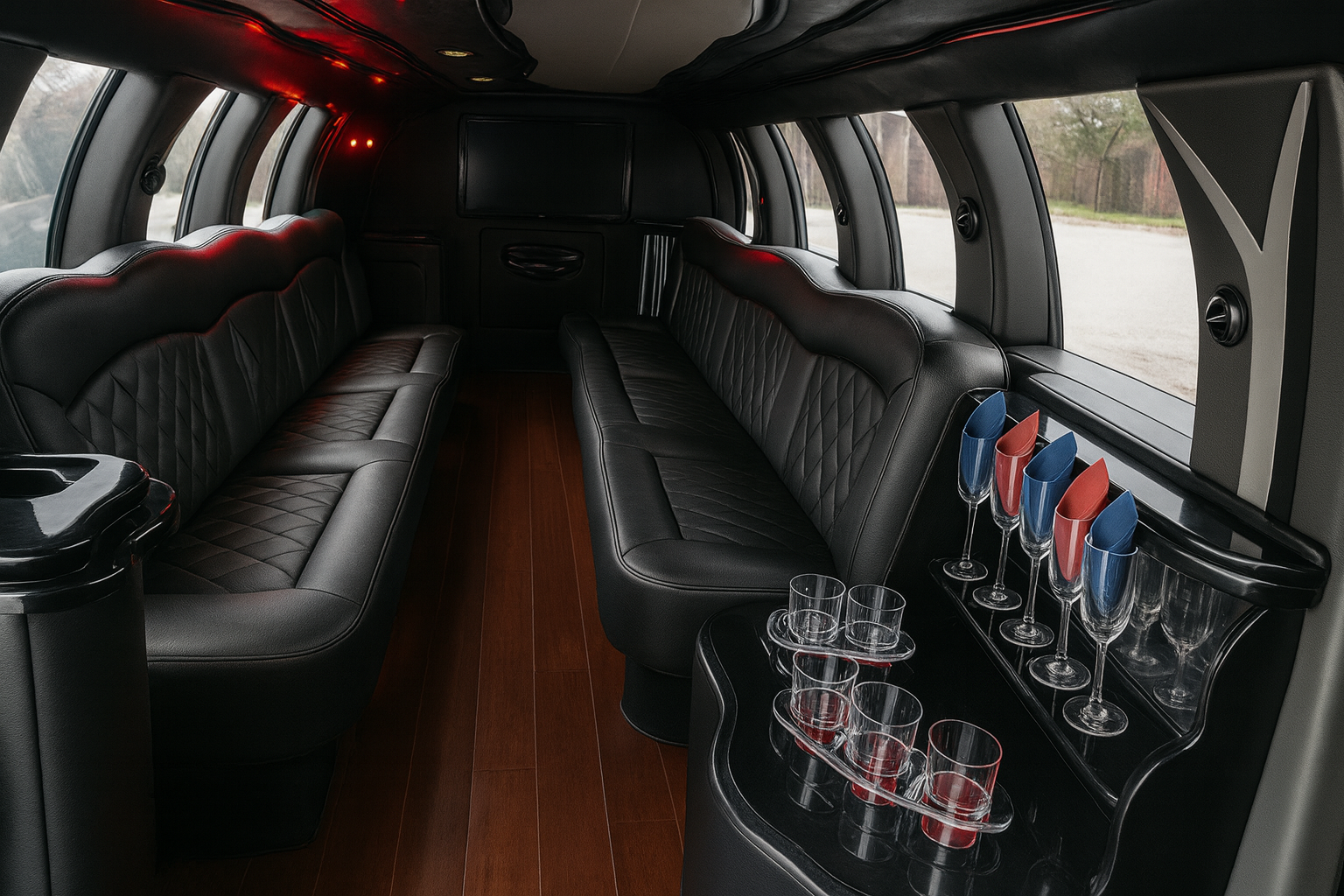 20 Passenger Hummer Limo Interior